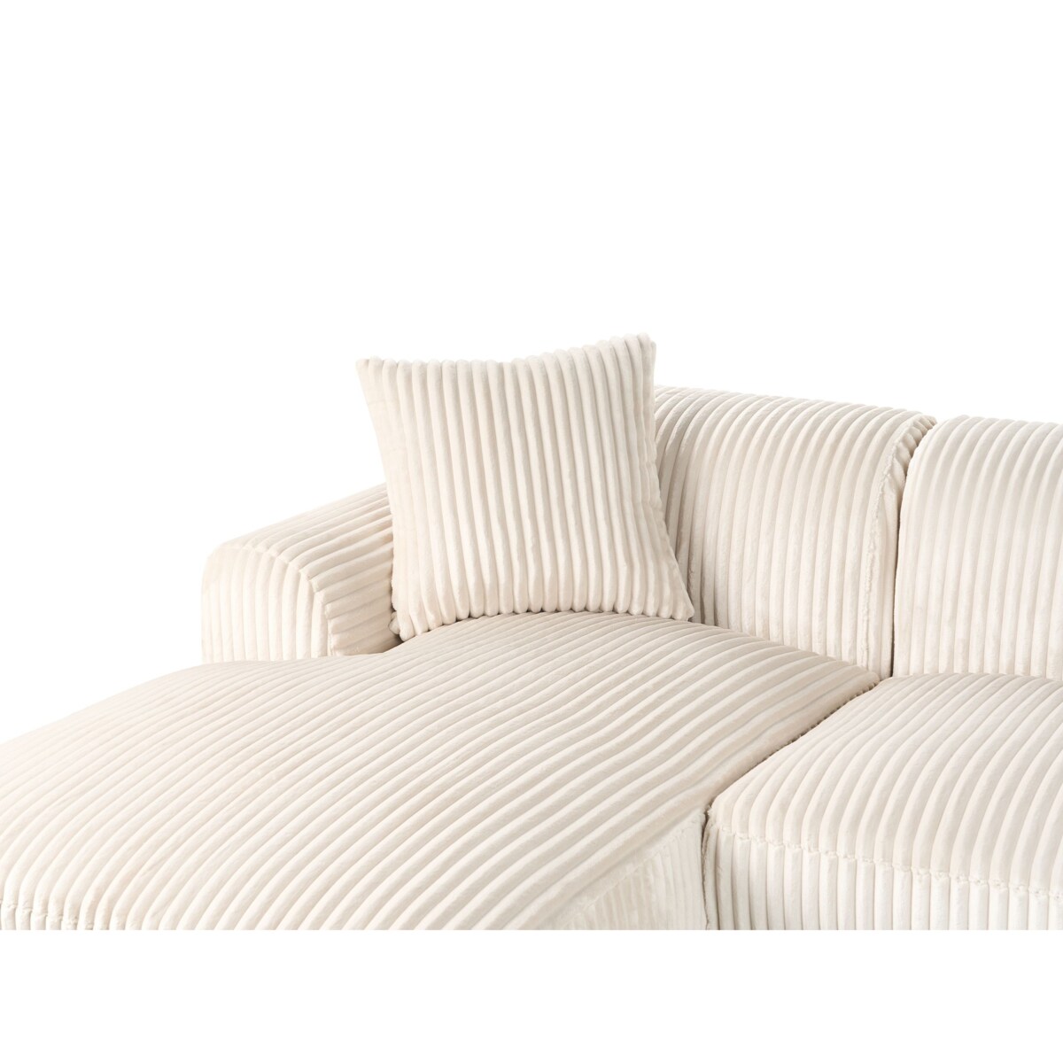 Narożnik prawostronny sztruksowy złamana biel STENUM