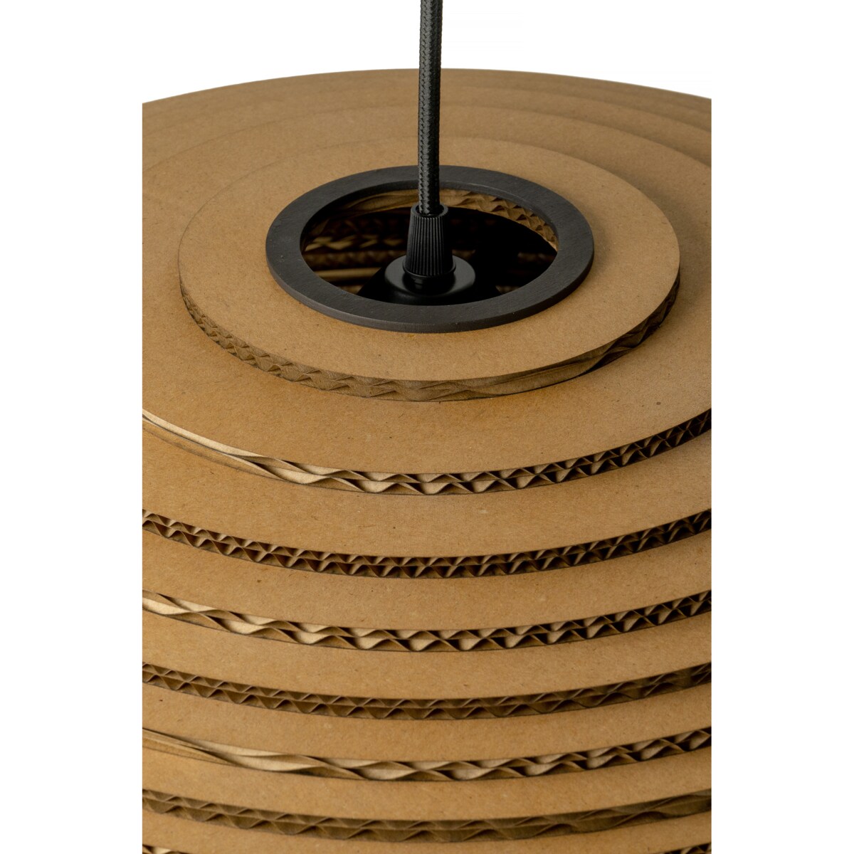 Owalna ekologiczna lampa wisząca z tektury - STONE 55