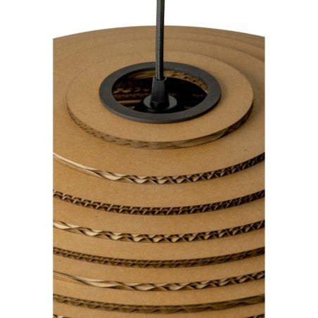 Owalna ekologiczna lampa wisząca z tektury - STONE 55