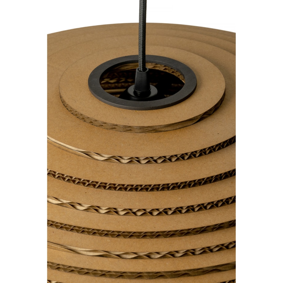 Owalna ekologiczna lampa wisząca z tektury - STONE 55