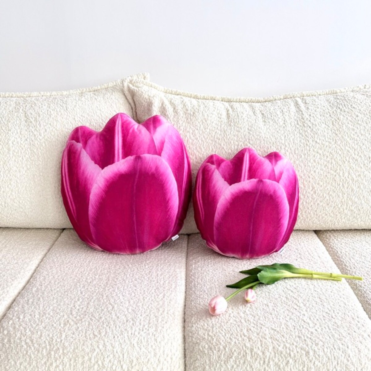 Poduszka kwiat duży Tulipan ciemnoróżowy