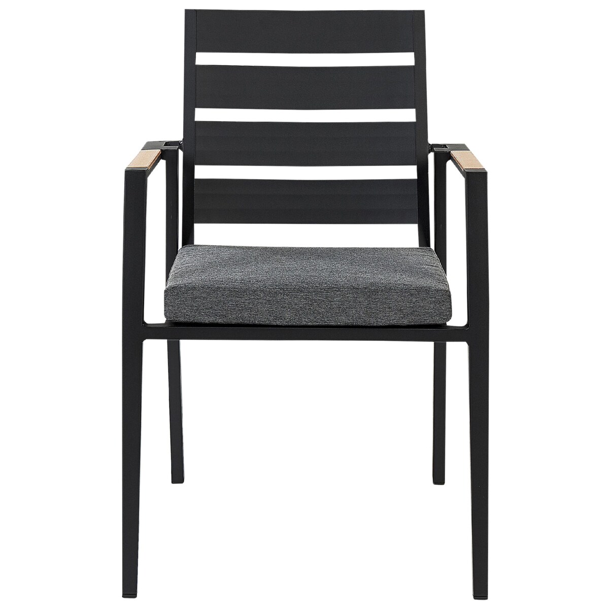 Zestaw 4 krzeseł ogrodowych czarny TAVIANO