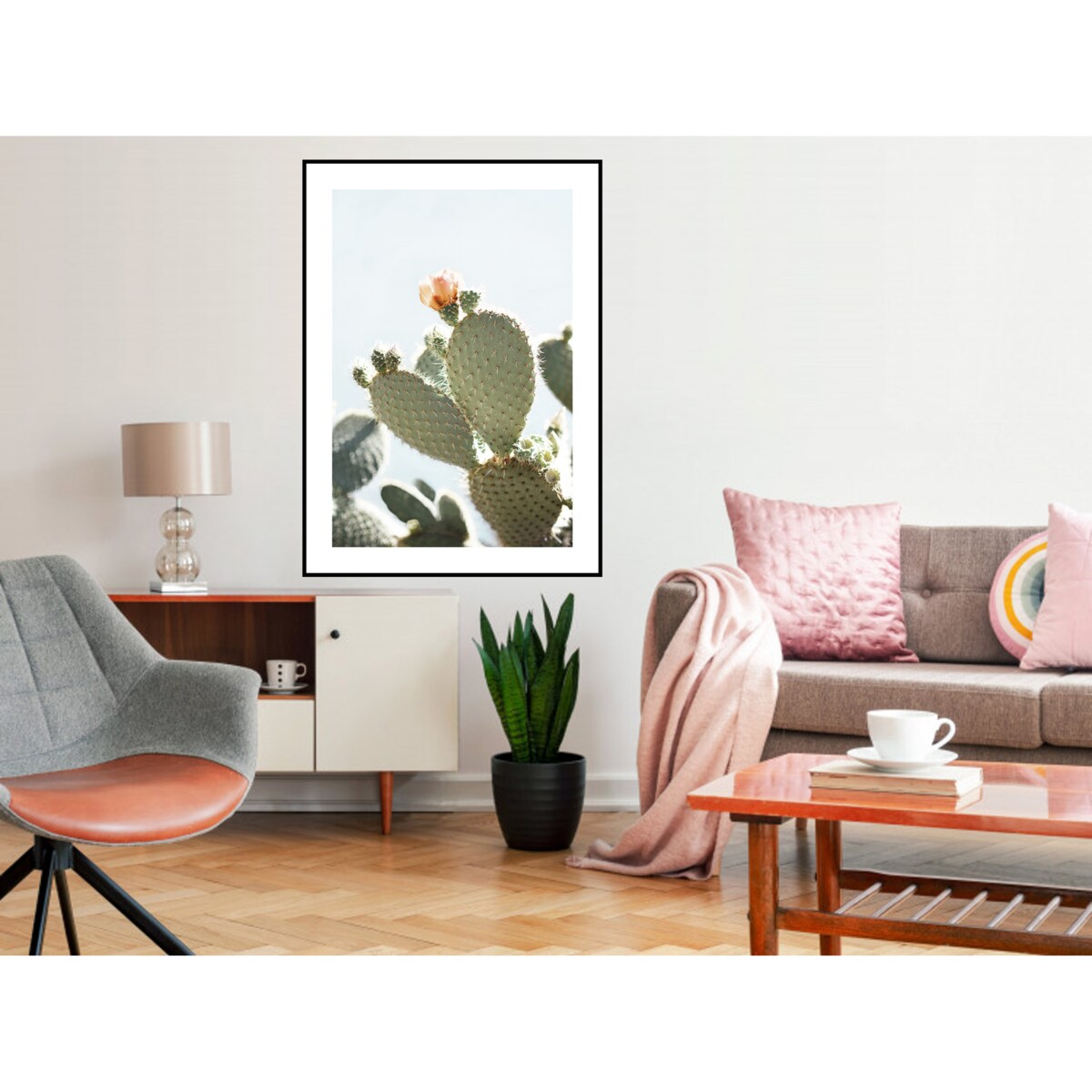 Poster Story, Plakat, Obraz - Pomarańczowy Kwiat Kaktusa, wymiary 60 x 84 cm