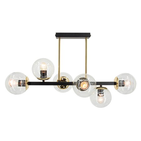 Wielopunktowa lampa sufitowa Sintra 3030/6 BL TR kulista złota czarna
