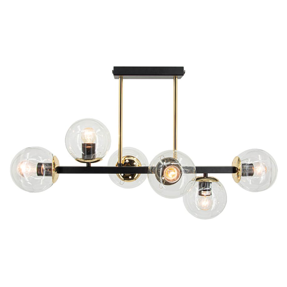 Wielopunktowa lampa sufitowa Sintra 3030/6 BL TR kulista złota czarna