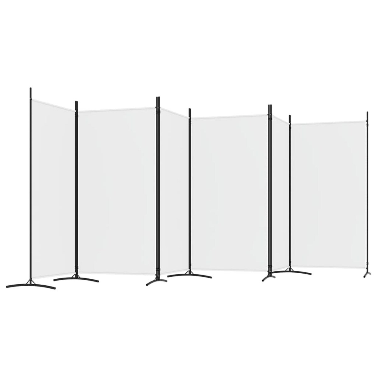 vidaXL Parawan 6-panelowy, biały, 520x180 cm, tkanina