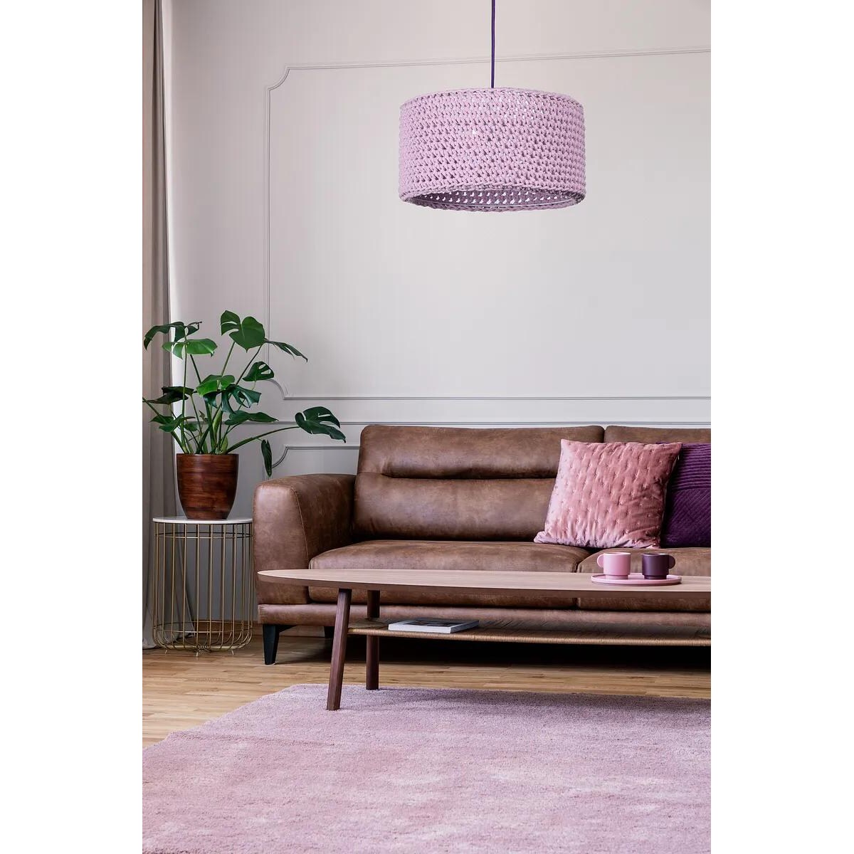 Lampa wisząca COTTON 40 fioletowa