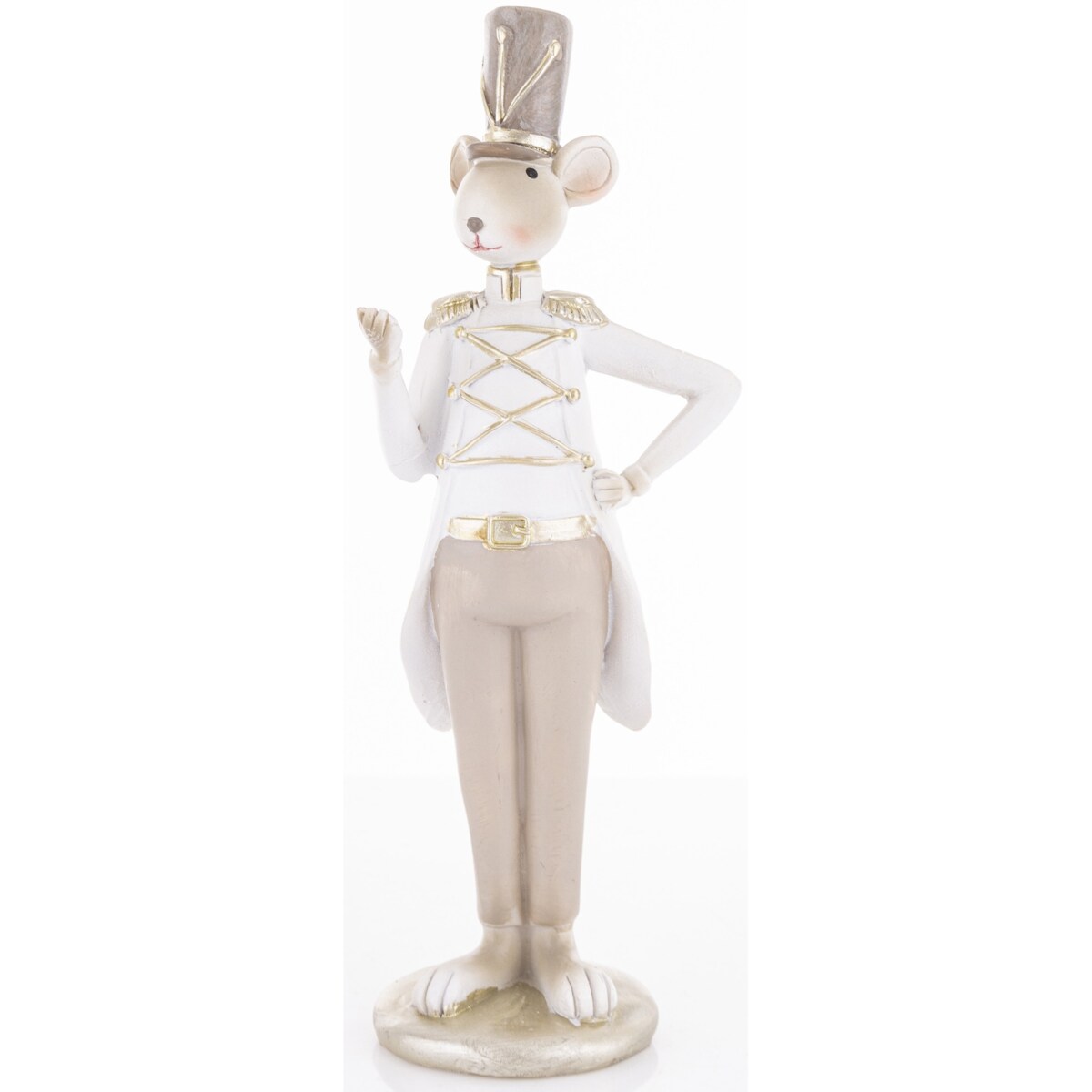 Dekoracja - para myszek we frakach i cylindrach 21,5x7x6 cm GRIGIO