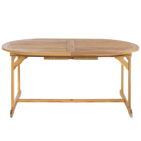 Stół ogrodowy rozkładany MAUI 160/220 cm 100 cm Drewno akacjowe Jasnobrązowy
