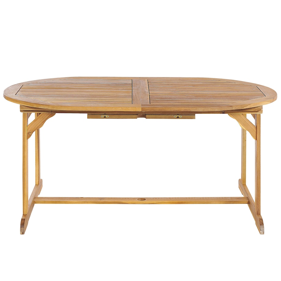 Stół ogrodowy rozkładany MAUI 160/220 cm 100 cm Drewno akacjowe Jasnobrązowy