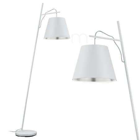 Stojąca LAMPA podłogowa ANDREUS 407500189 Trio salonowa OPRAWA metalowa biała