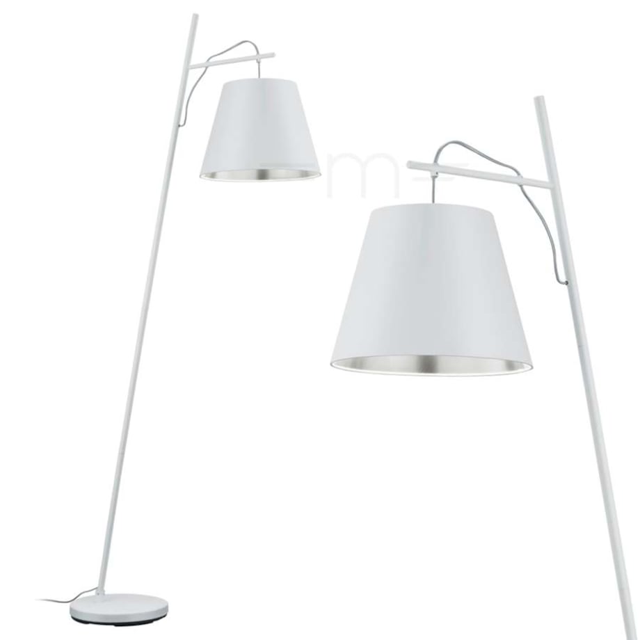 Stojąca LAMPA podłogowa ANDREUS 407500189 Trio salonowa OPRAWA metalowa biała