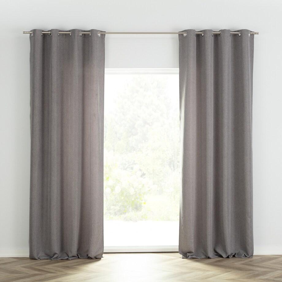 Zasłona BASIC na kółkach 140x280 cm szaroczarny melanż 1 szt. 140x280 szary
