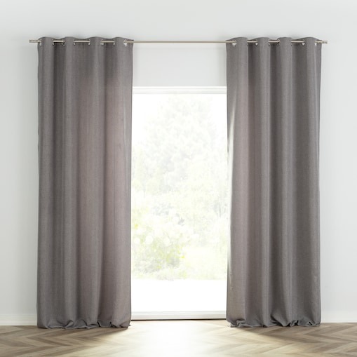 Zasłona BASIC na kółkach 140x280 cm szaroczarny melanż 1 szt. 140x280 szary