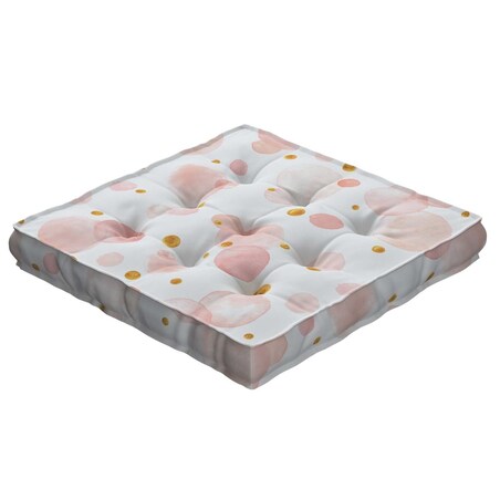 Siedzisko Tomi, ecru-różowy, 40 x 40 x 6 cm, Magic Collection