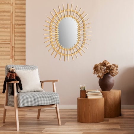 LUSTRO ŚCIENNE BOHO 57CM QDJ5749