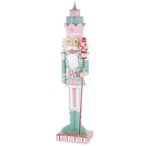 Figurka - Dziadek do orzechów z pudełkami na głowie 46x12 cm