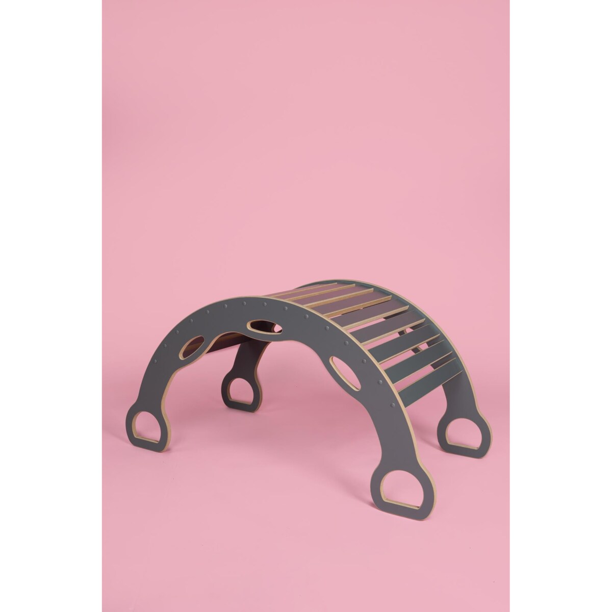 DUŻY bujak montessori z uchwytami - szary