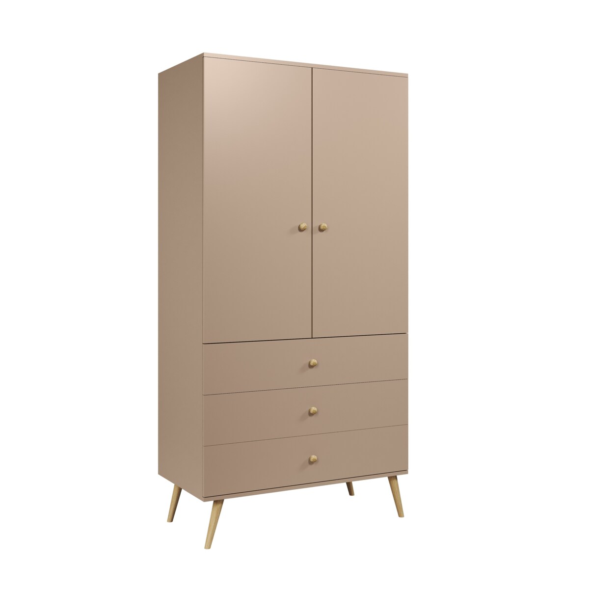 Szafa z szufladami i drążkiem w stylu Boho - Macciato