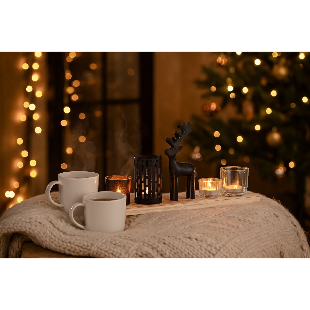 Świąteczny zestaw świeczników tealight 6 szt