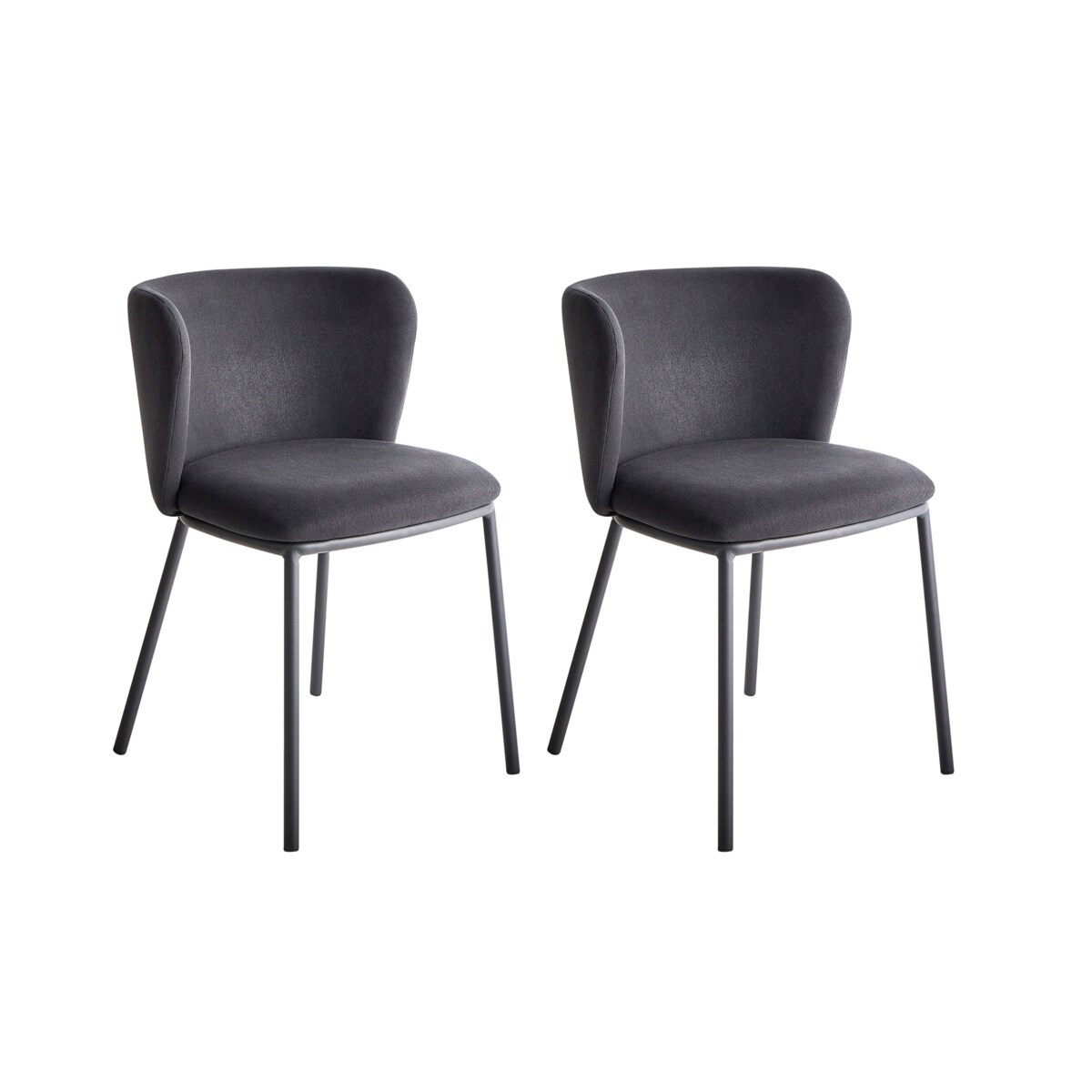 Zestaw 2 krzeseł do jadalni MINA Czarny