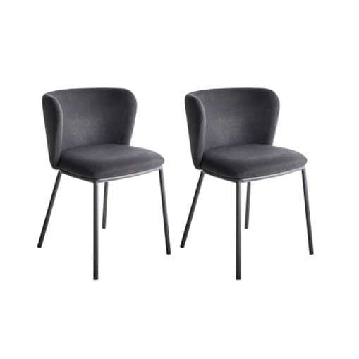 Zestaw 2 krzeseł do jadalni MINA Czarny