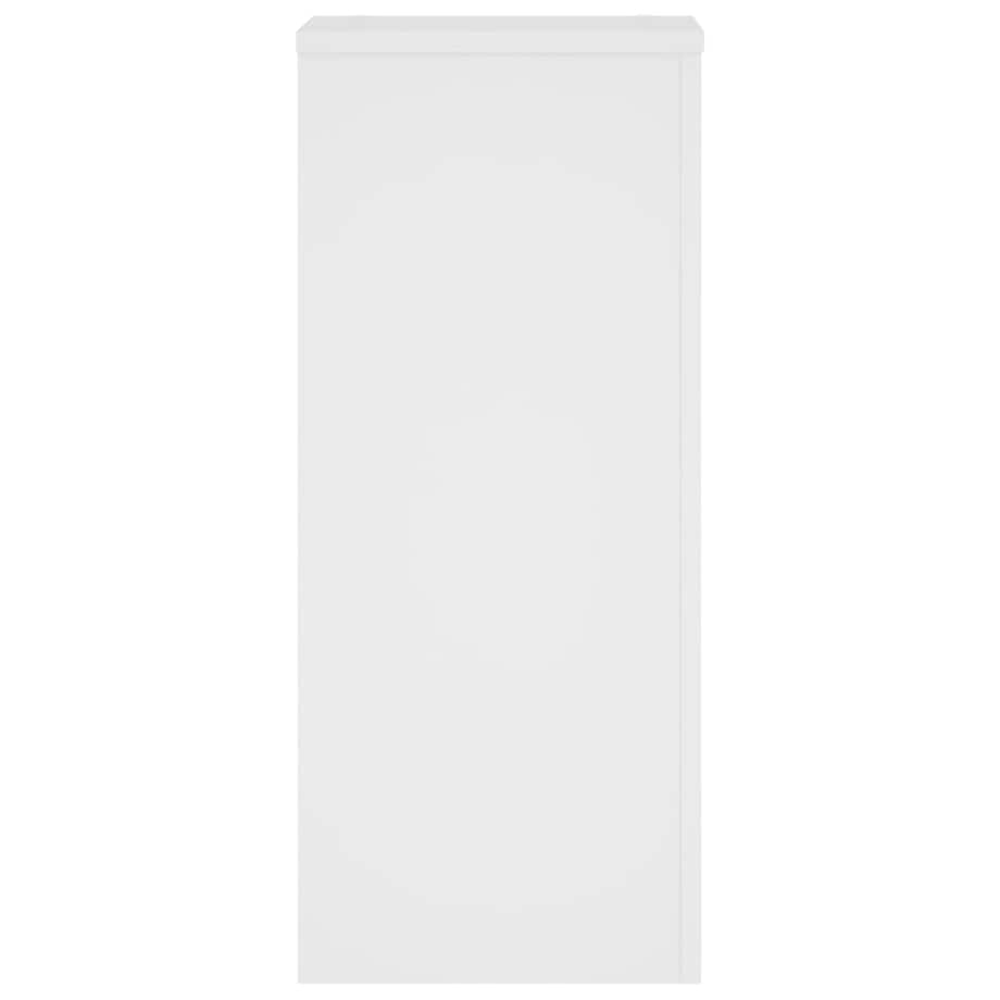 vidaXL Podstawki pod doniczki, 2 szt., białe, 30x30x70 cm