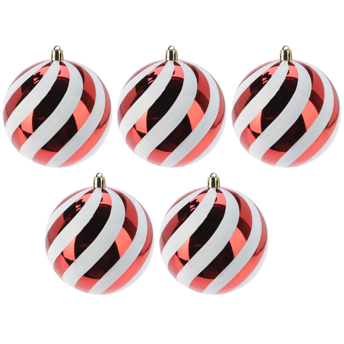 Bombki świąteczne, nietłukące Ø 10 cm, 5 szt.