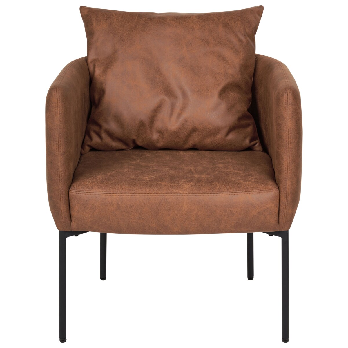 Fotel MALMOS Ekoskóra Brązowy