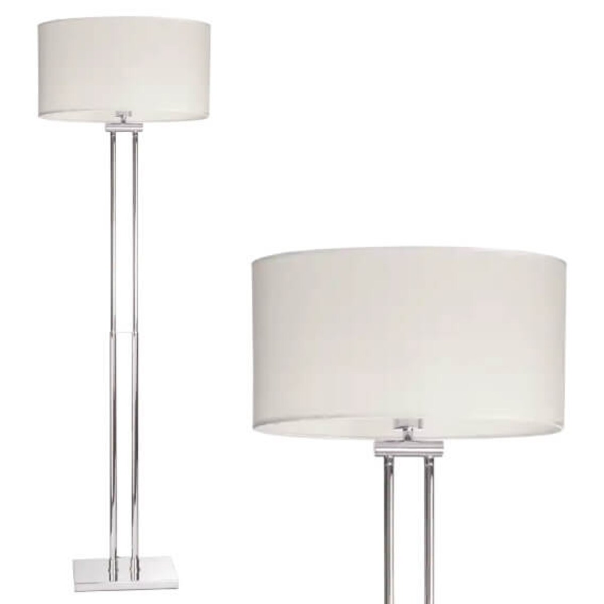 Nowoczesna lampa podłogowa Athens do pokoju biała chrom