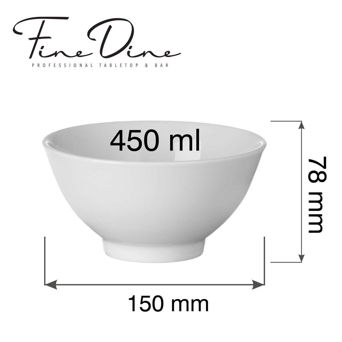 Miska Pure Bianco 450ml, 150mm