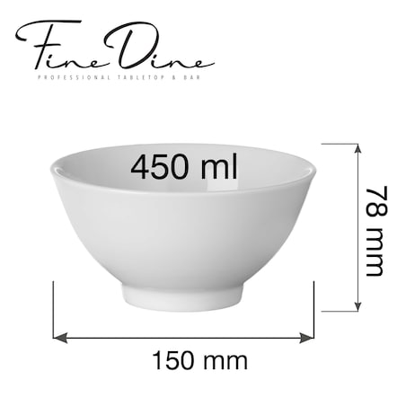 Miska Pure White 450ml, 150mm