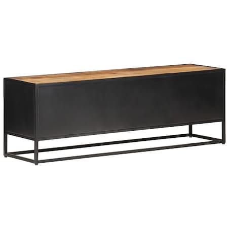 vidaXL Szafka pod TV, 120x30x40 cm, drewno mango i naturalna trzcina