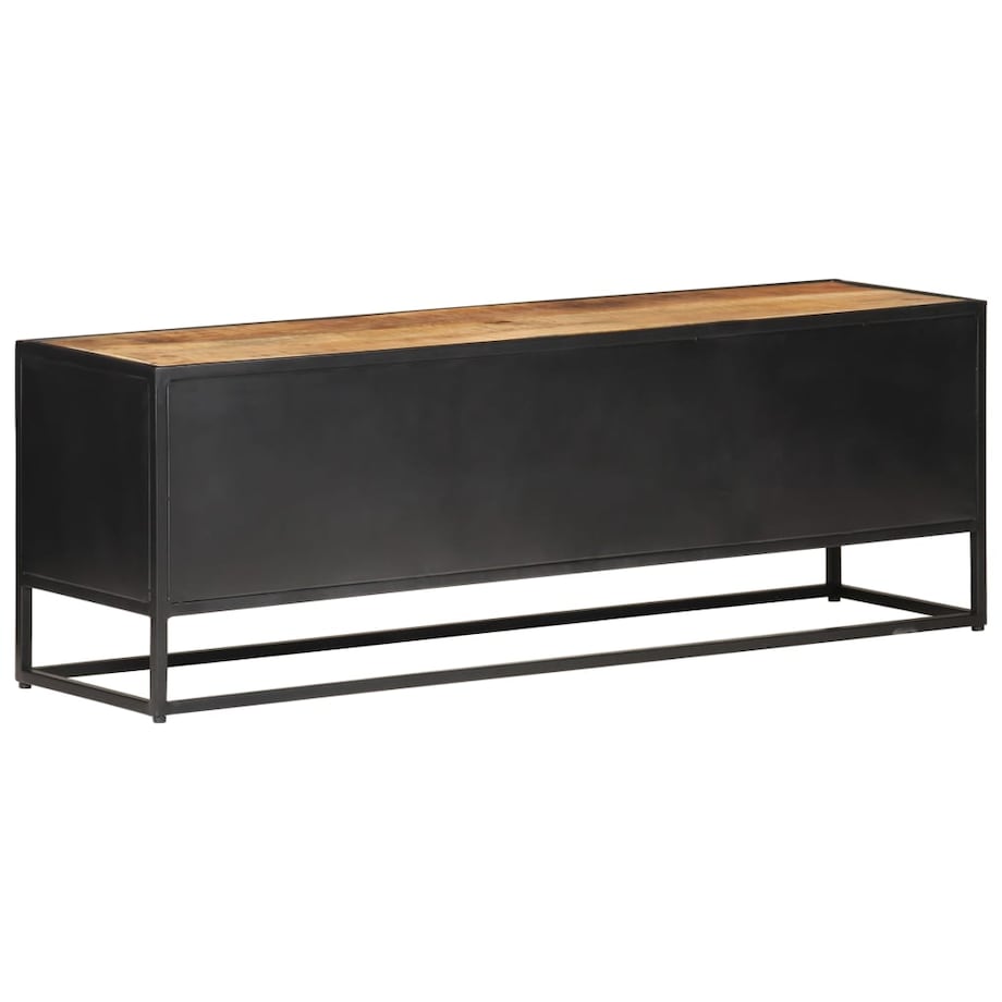 vidaXL Szafka pod TV, 120x30x40 cm, drewno mango i naturalna trzcina