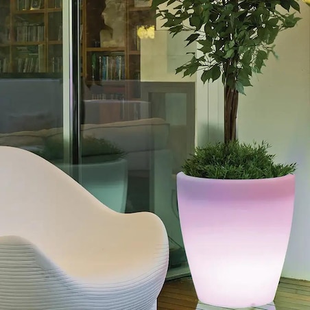 Solarna donica balkonowa Violeta LUMVL055SSNW King Home IP65 biała