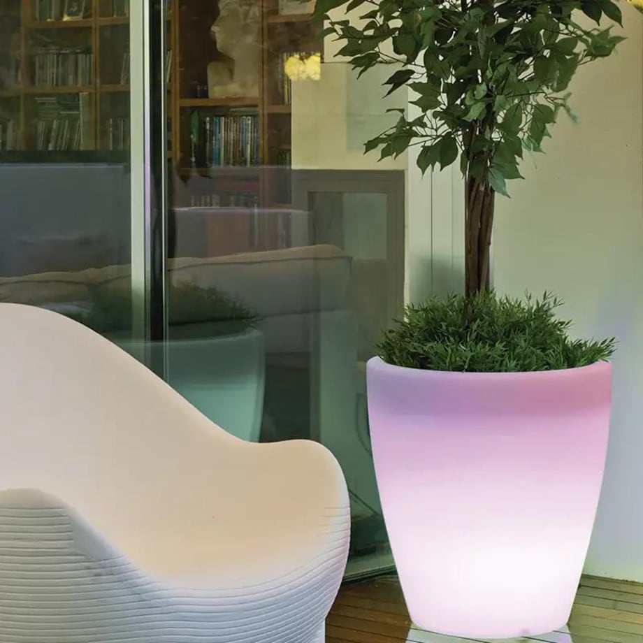 Solarna donica balkonowa Violeta LUMVL055SSNW King Home IP65 biała