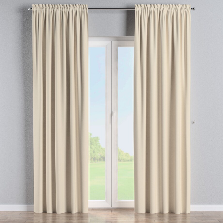 Zasłona na kanale z grzywką 1 szt. 130x245 beżowy