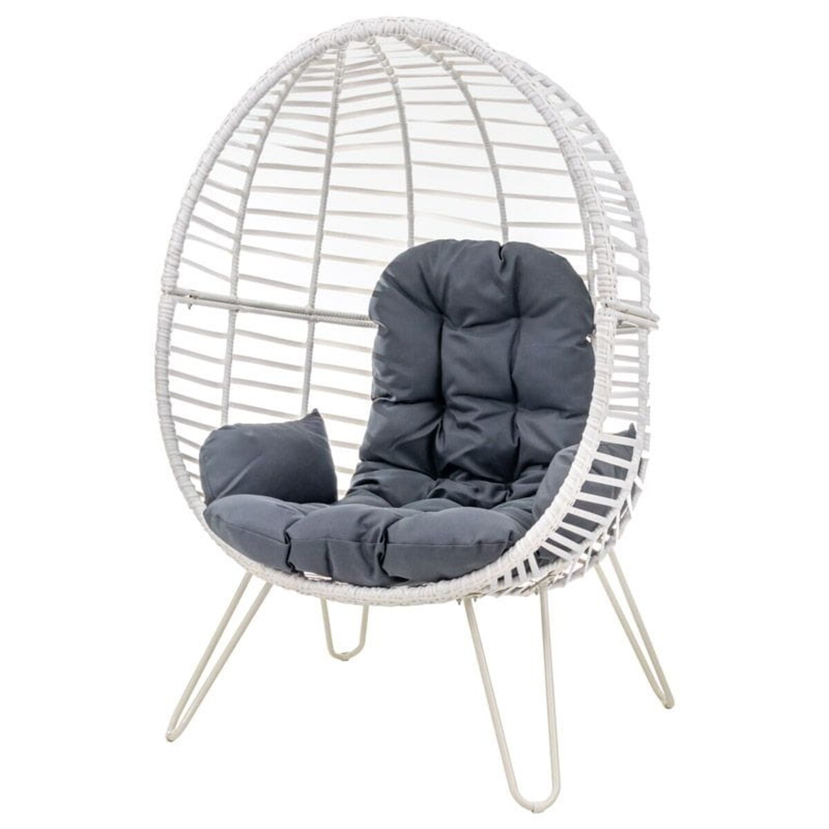 Fotel ogrodowy biały, rattanowy Malaga