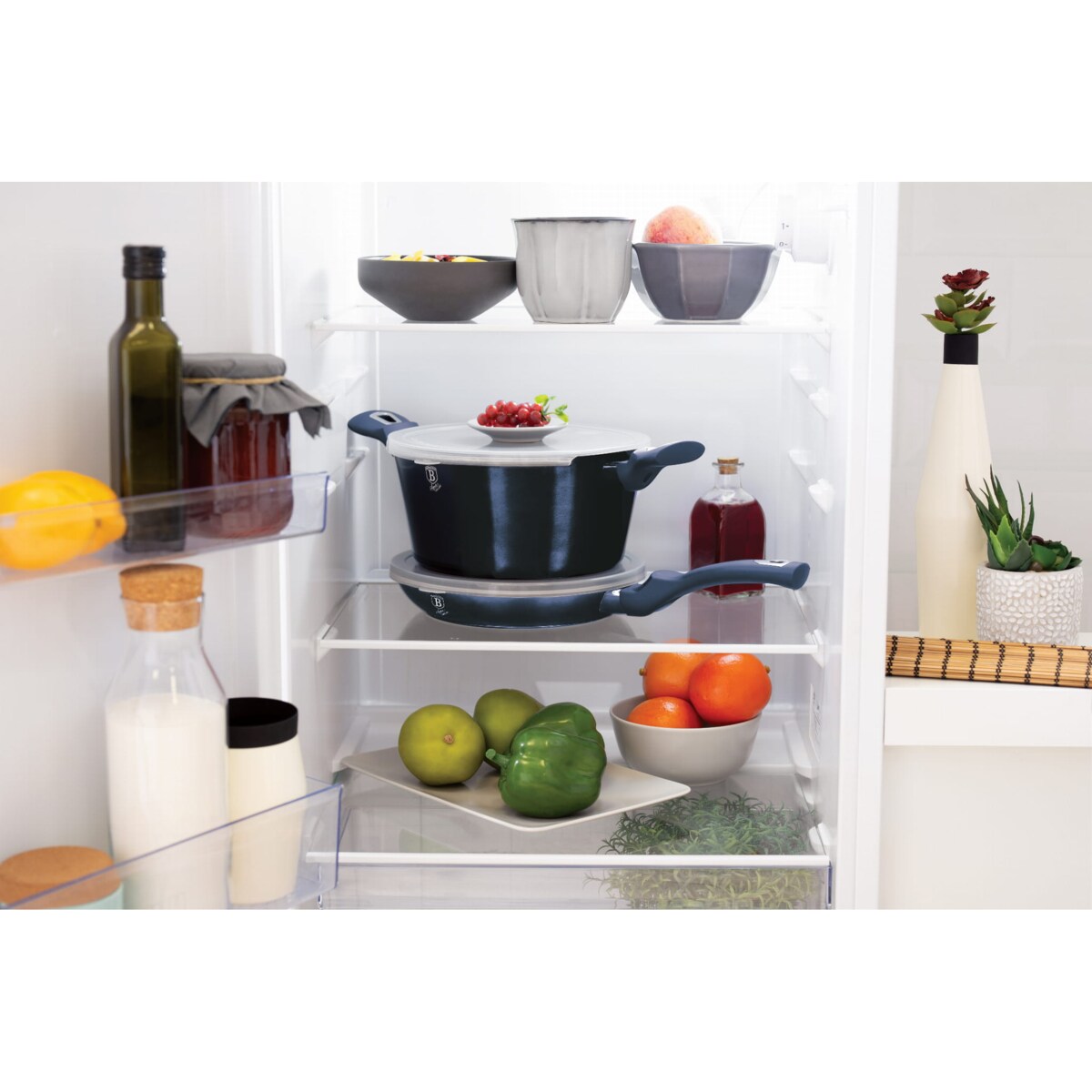 Zestaw garnków z powłoką marmurową Berlinger Haus Rose Aquamarine BH-7031