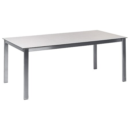 Stół ogrodowy COSOLETO 180 cm 90 cm Szkło Biały