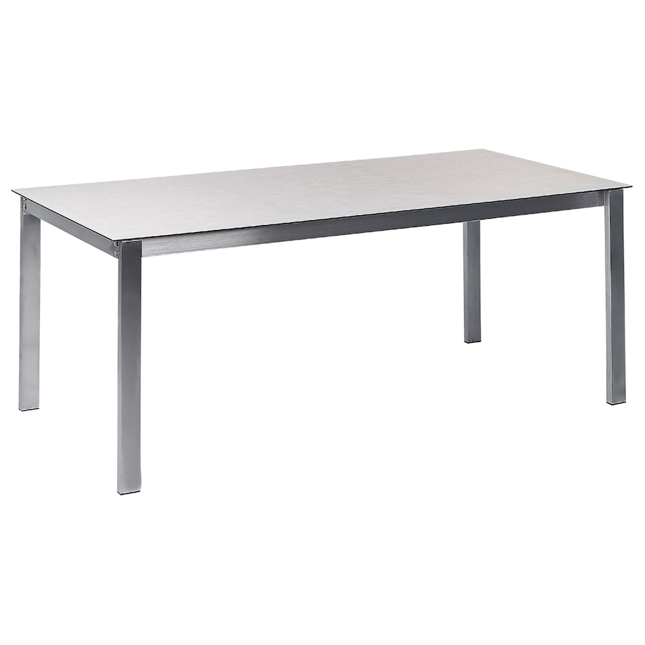 Stół ogrodowy COSOLETO 180 cm 90 cm Szkło Biały