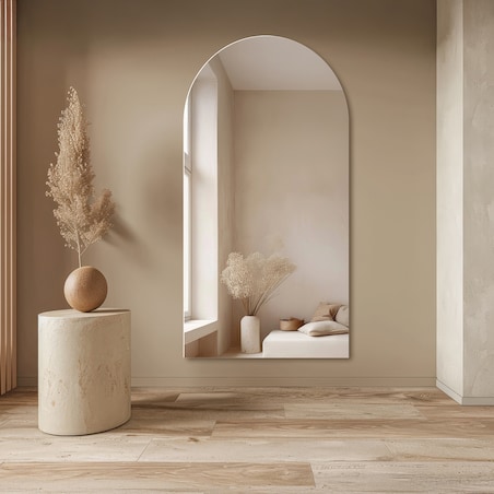 Lustro łazienkowe półowalne - FRANK