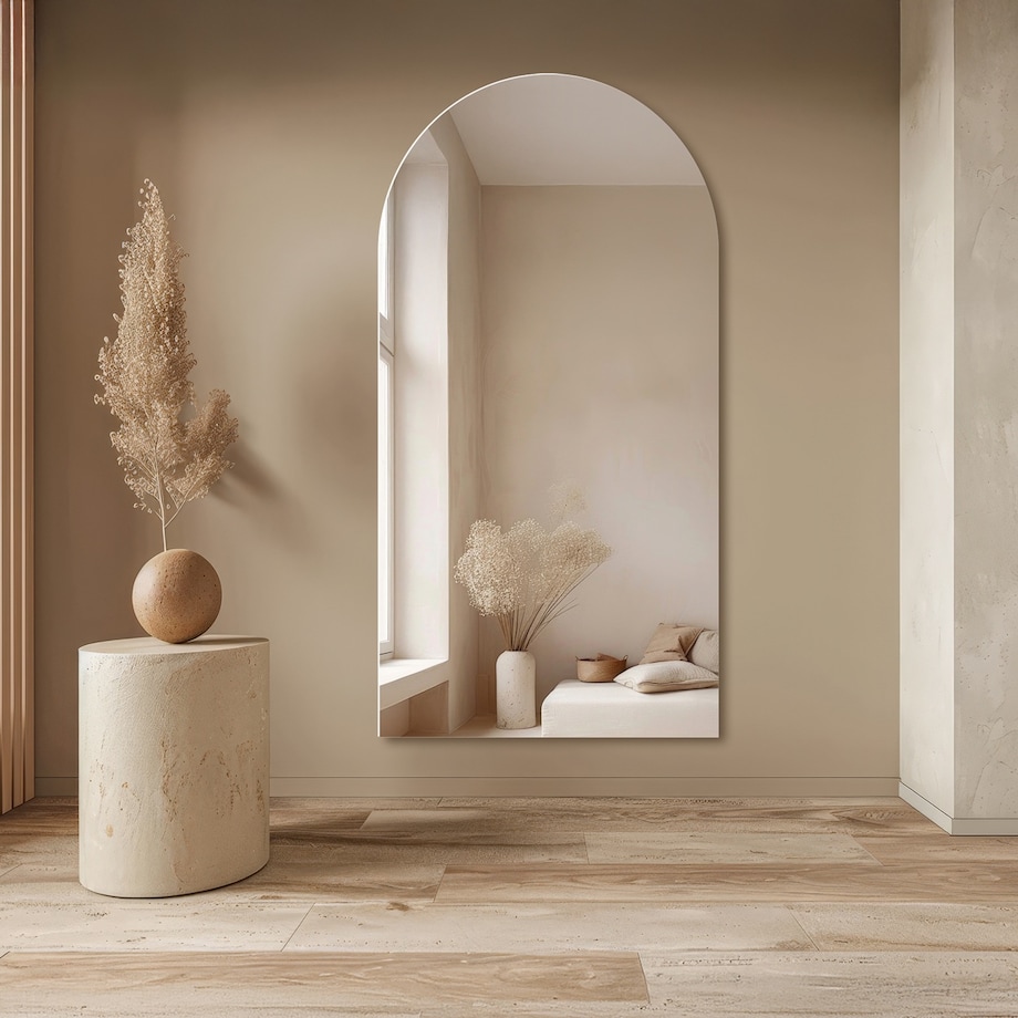 Lustro łazienkowe półowalne - FRANK