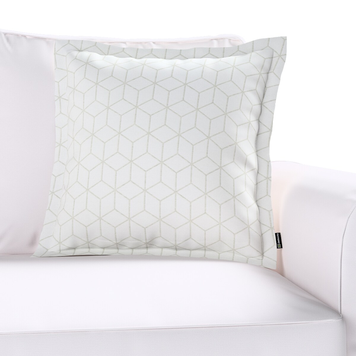 Poszewka Mona na poduszkę 45x45 wzór sześcianów na białym tle