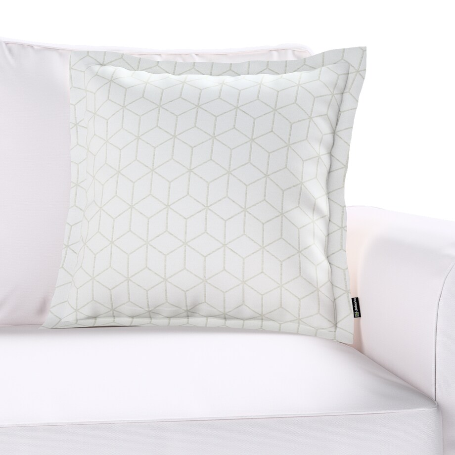 Poszewka Mona na poduszkę 45x45 wzór sześcianów na białym tle