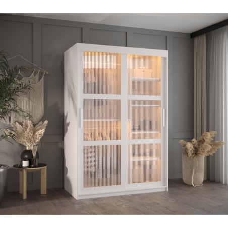 Szafa przesuwna Garderoba FLUTES 120 biały