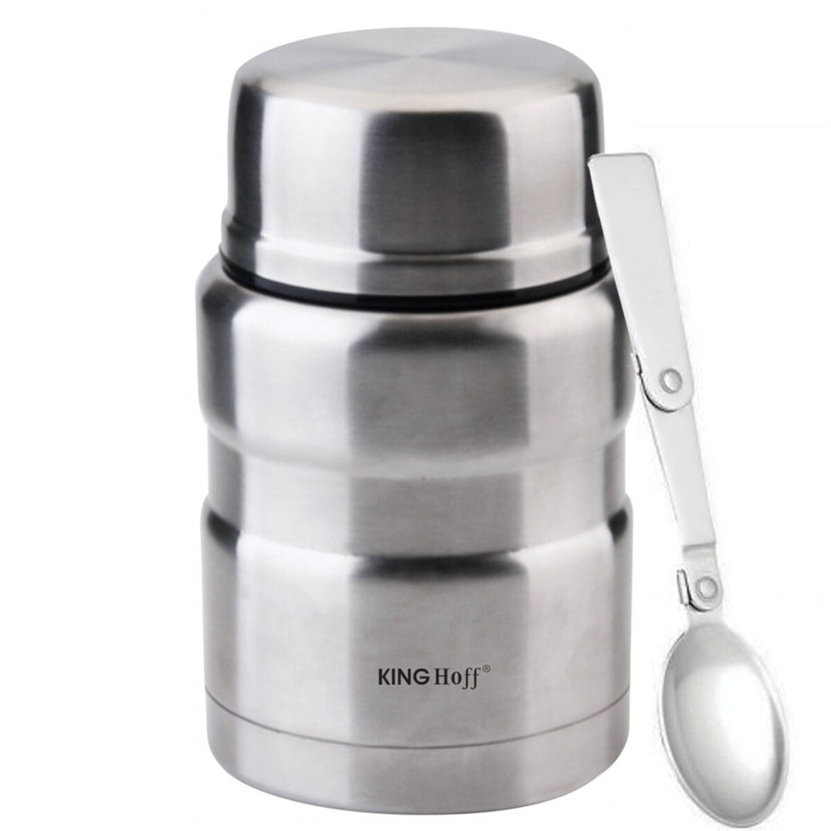 Termos obiadowy stalowy 0.5L srebrny KINGHOFF