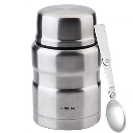 Termos obiadowy stalowy 0.5L srebrny KINGHOFF