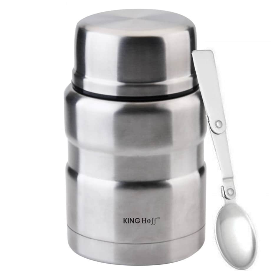 Termos obiadowy stalowy 0.5L srebrny KINGHOFF