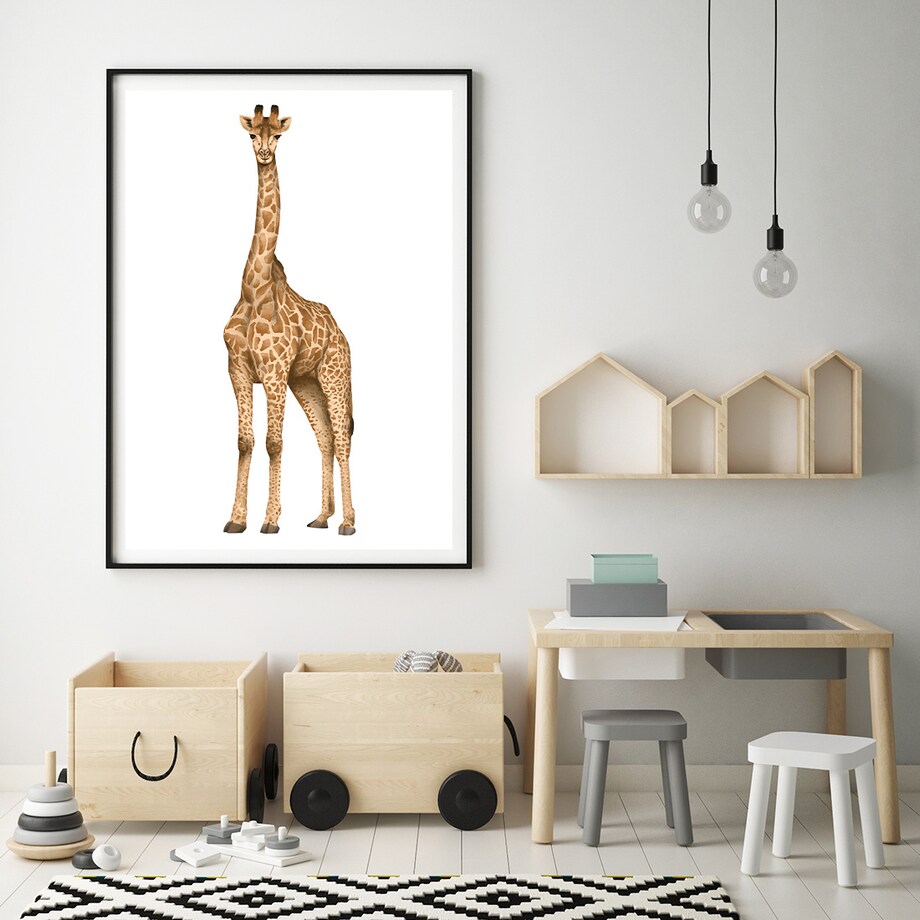 Plakat dla dzieci Żyrafa 20x30